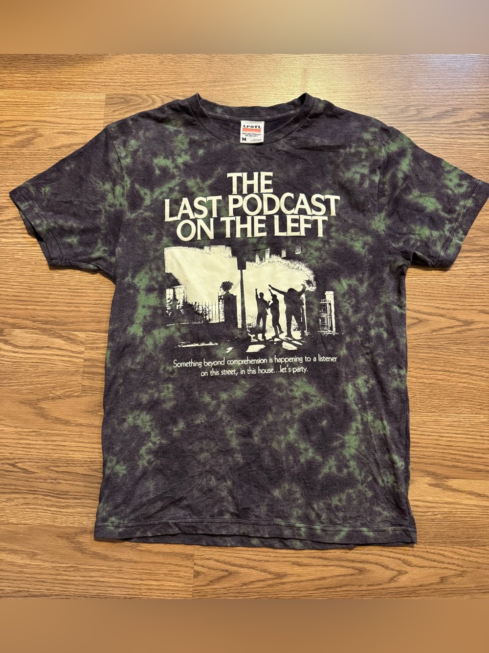 The Last Podcast On The Left Graphic Tee - Black & Green Tie-Dye